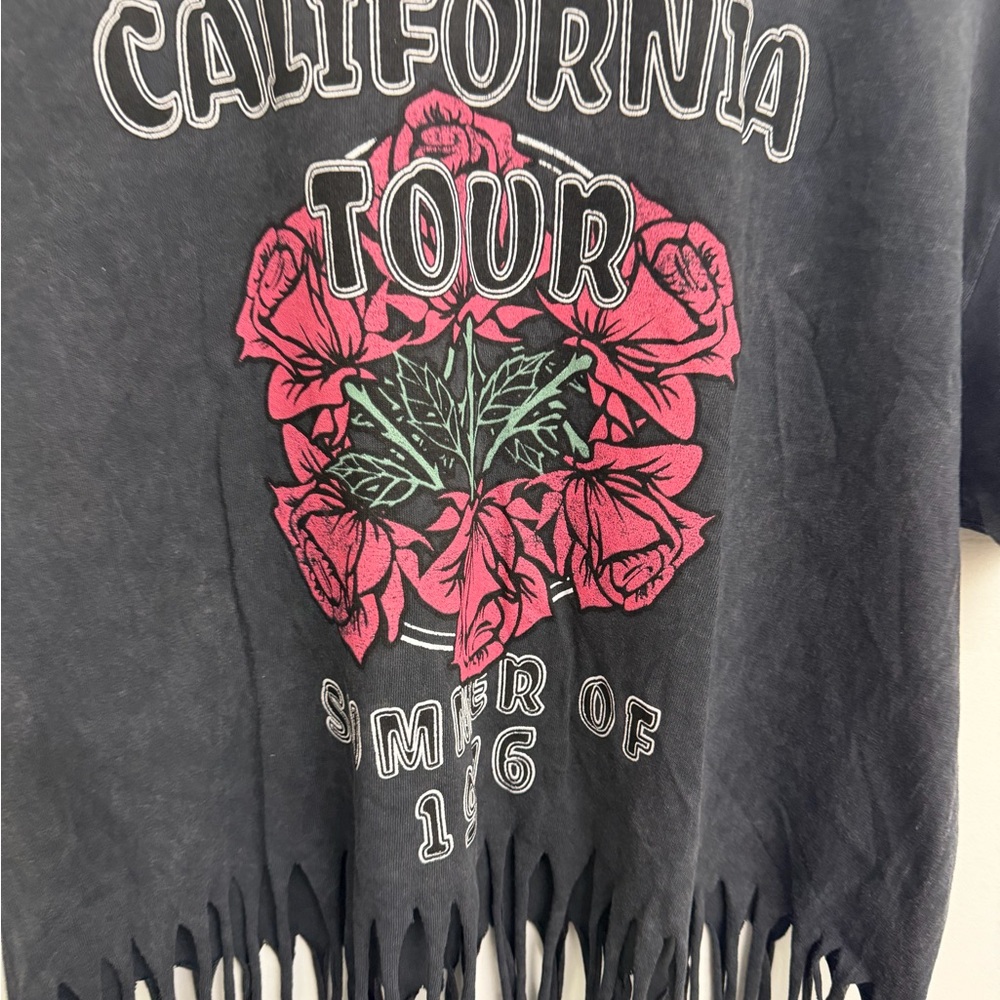 Fifth Sun Black California Tour Fringe Tee - Picture 6 of 12